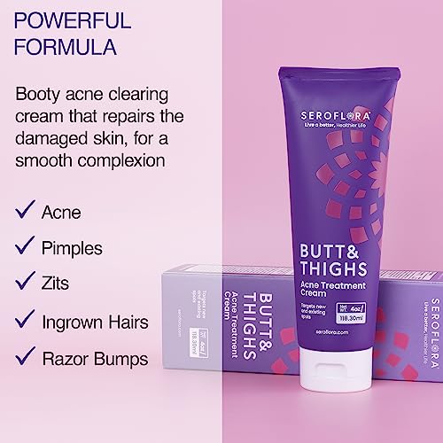 Butt Acne Cream & Razor Bump Serum ? Helps Reduce the Look of Ingrown Hairs, Bumps & Redness ? Post-Shave & Waxing Skin Comfort - Bundle