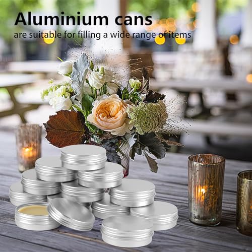 12 Pack 2oz Aluminum Salve Tins with Screw Lids