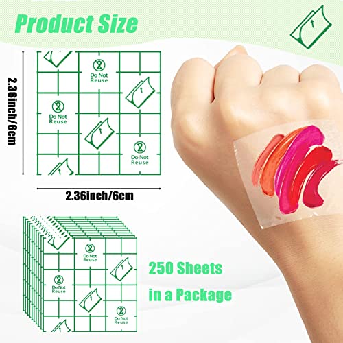 250 Piece Disposable Makeup Palette, Hand-Held 2.36" Adhesive