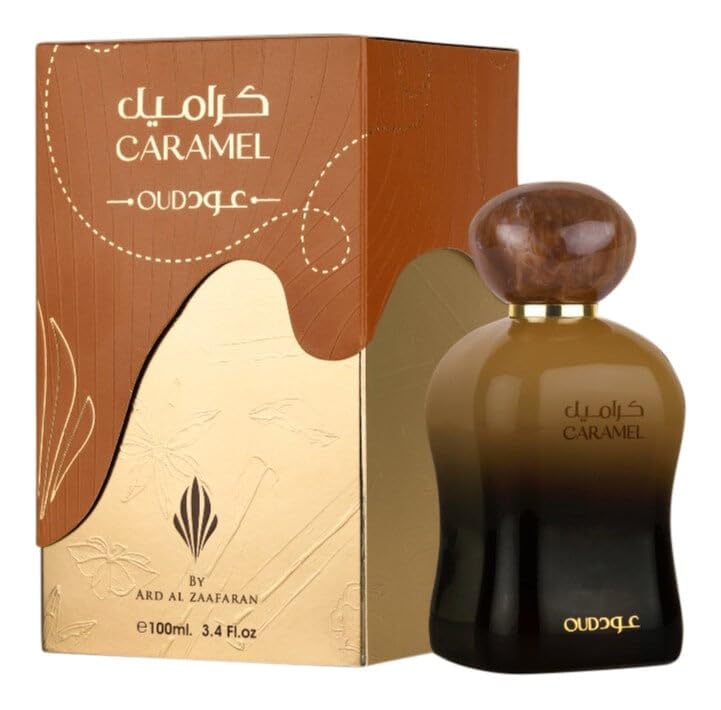 Ard Al Zaafaran. Caramel Oud Eau de Parfum Spray for Unisex, 3.4 Ounce