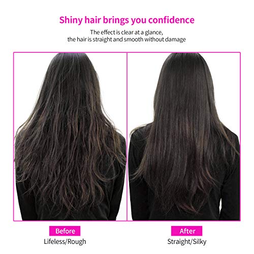 BudiGl Gold Ceramic Hot Comb Hair Straightener & Curling Pressing Comb for All Hair Types