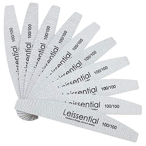 Fanzbike 100/100 Grits Nail Files and Buffers Professional Double Sided Emery Boards Manicure Tool for Acrylic Nails