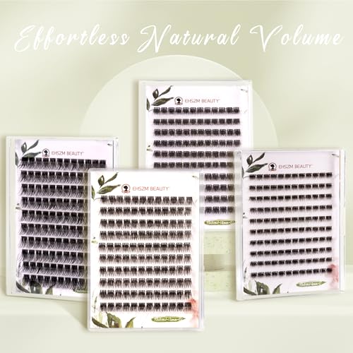 8mm C-Curl Lash Clusters - Natural Wispy, Thin Band, Hooded Eyes