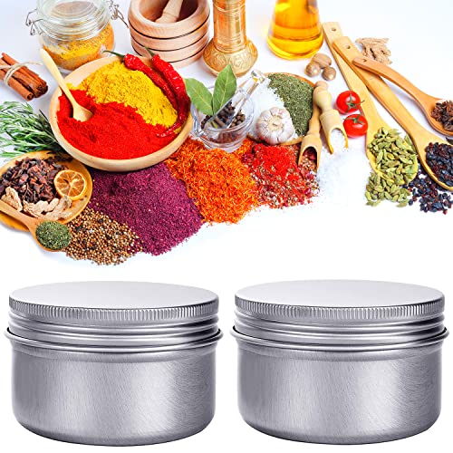 6 Oz Aluminum Screw Lid Containers - 6 Pack