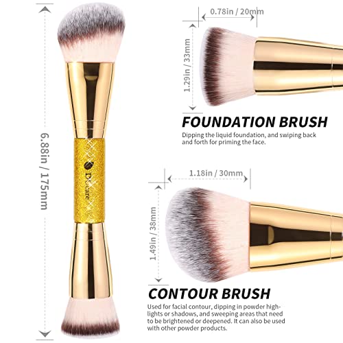 DUcare Foundation Makeup Brush Double Ended Contour Makeup Brushes