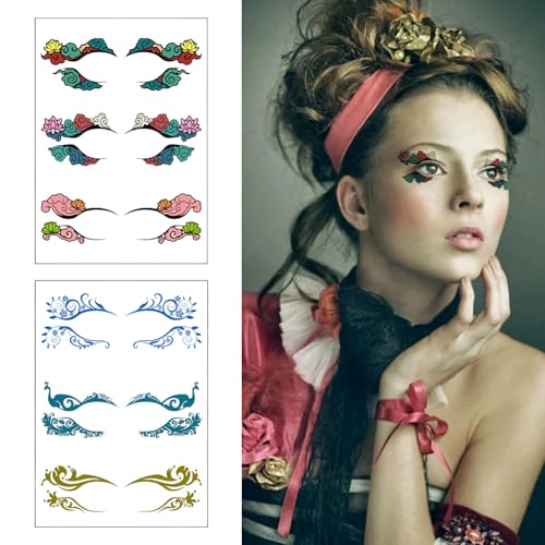 24 Pairs Temporary Eye Tattoo Stickers - Waterproof Eyeliner