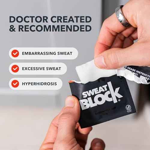 SweatBlock Antiperspirant Wipes - Maximum Clinical Strength - Treat Hyperhidrosis & Excessive Sweating for Men, Women, & Teens - up to 7 Days Protection Per Wipe - Dermatologist Tested - 30 Wipes