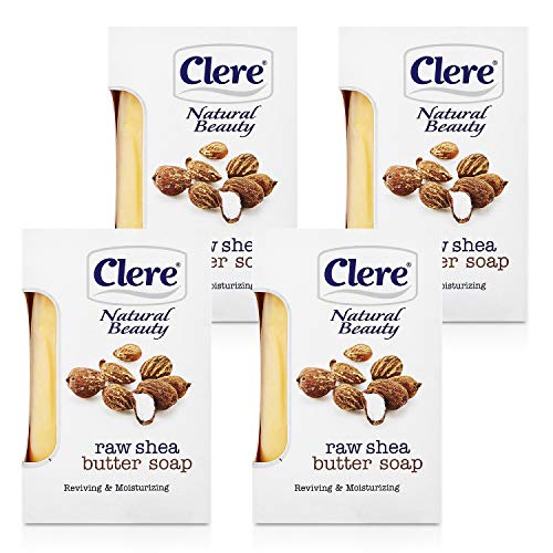 Clear Natural Beauty Soap (Raw Shea Butter Soap, 4 Pack)