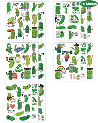 138Pc Funny Pickle Temporary Tattoos for Parties
