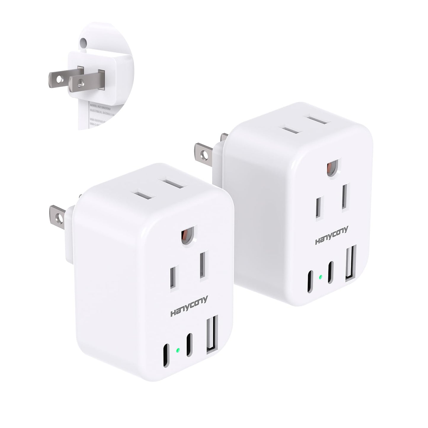 US to Japan Plug Adapter, Japan Power Adapter with 2 Outlets 3 USB Ports(2 USB C), Travel Plug Adapter for Amercian USA to Japanese China Canada Mexico Philippines Peru, 2 Pack