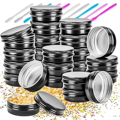 24-Pack 1oz Aluminum Tin Jars with Screw Lids