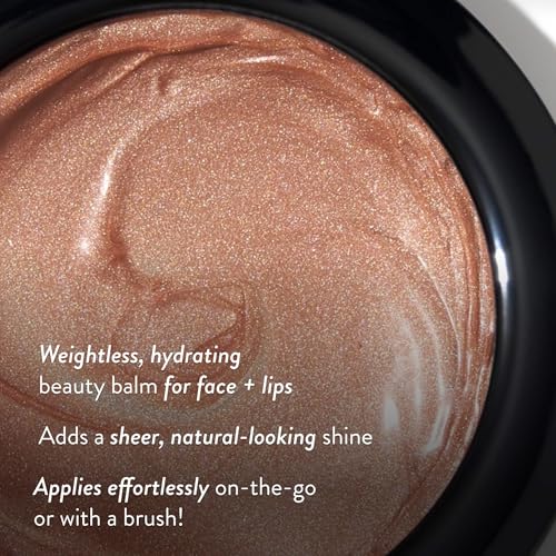 LAURA GELLER NEW YORK The Wonder Balm Cream Illuminator - Hydrating Weightless Subtle Hint of Color + Glow for Mature Skin - Vegan Squalane - Apply to Cheeks & Lips (01 Nice-n-Natural)