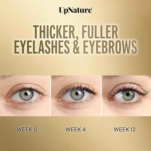 UpNature Organic Castor Oil Lash Serum for Eyelashes and Eyebrows Growth - 100% Pure Cold Pressed Hexane-Free (2oz Glass Bottle)