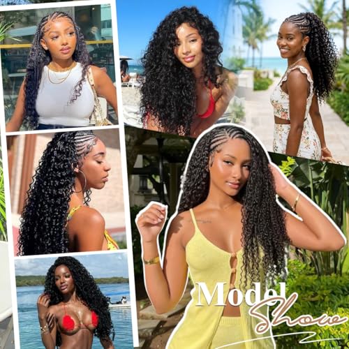 18 Inch Deep Wave Crochet Hair Extensions for Black Women