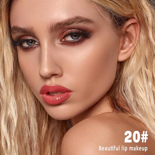 evpct Coral Nude Pink Liquid Lipstick - Waterproof Long-Wear Lip Gloss