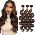 Ombre Body Wave Human Hair Bundles 1B/30 - 24, 26, 28 Inch