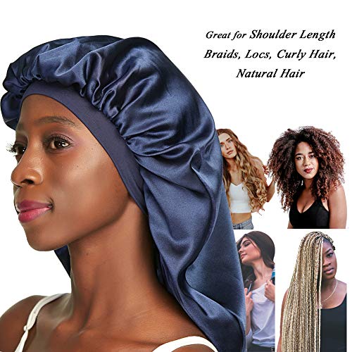 Double Layer Satin Bonnet for Long Curly Hair & Braids