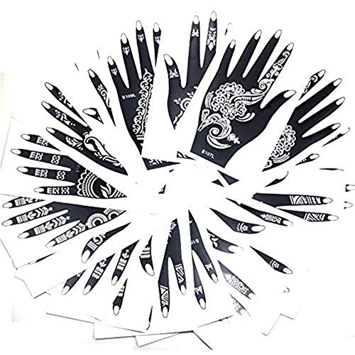 Henna Tattoo Stencil Kit - 20 Reusable PVC Stencils