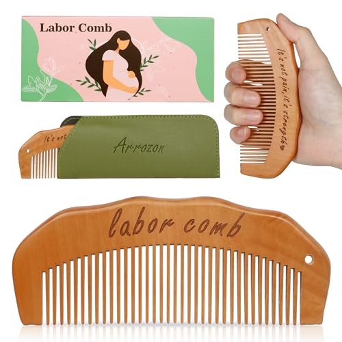 Natural Wooden Labor Comb for Pain Relief During Childbirth