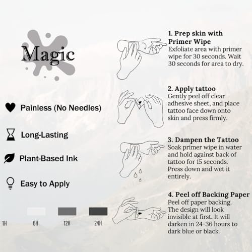 Semi-Permanent Lily Tattoo | Waterproof, Lasts 1-2 Weeks