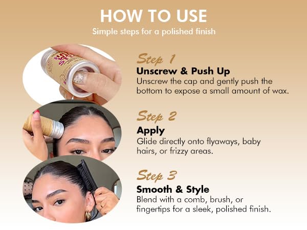 Dolahair Hair Wax Stick Set - 2.7oz x 4 for Kids & Women, Sleek Hair Styling
