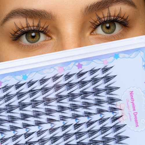 Ninetynine Dreams 100PCs Fantasy Lashes Manhua Anime DIY Spiky Lash Clusters 10-16mm C+ Curl Beginner Friendly Lightweight & Reusable Individual Waterproof Eyelashes Thin Comfortable Band