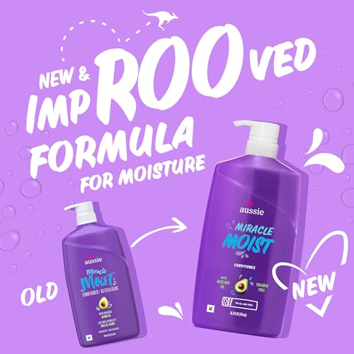 Aussie Miracle Moist Conditioner with Avocado & Jojoba Oil, 26.2 fl oz