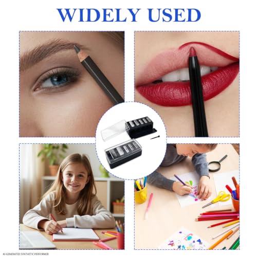 5-Hole Makeup Pencil Sharpener 2-Pack for Eyeliner, Brow & Lip Liners