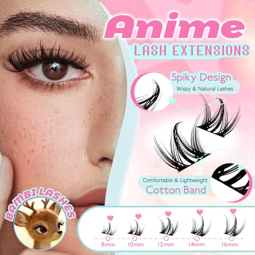 Spiky Manga Lash Clusters 8-16MM 120Pcs DIY Eyelash Extensions