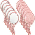 Qunclay 12 Pcs Vintage Rose Gold Handheld Mirrors with Handle