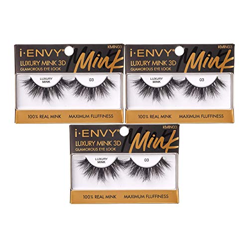 i-ENVY Luxury Mink False Eyelashes 3D Multi-Curl 3 Pack