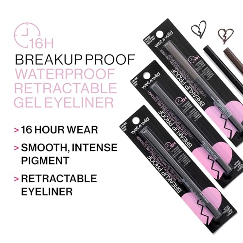 wet n wild Breakup Proof Waterproof Retractable Gel Eyeliner Charcoal
