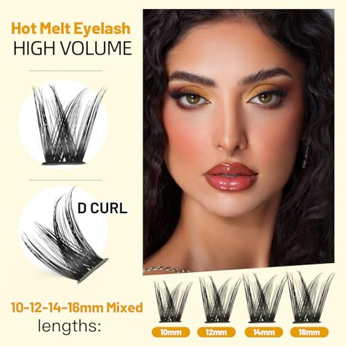 ¡æVAYATOR Lashes Mixed Kit/False Lashes Lash Bond & Seal Kit Multiple styles To Choose 8-20mm Mix D Curl/DD Curl Makeup Cluster Grafting Eyelashes Individual Extension (E#12-14-16-18mm Mixed)