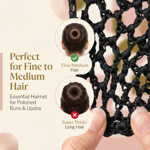 4-Piece Flower Hair Bun Covers with Clips & Mesh Net