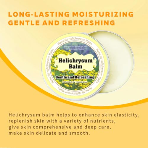 Helichrysum Balm - 2.5oz, Helichrysum Gymnocephalum, Shea Butter, Beeswax, Almond Oil, Ultra-Moisturizing, Skin Healing, Full Body Hydration, Multipurpose Salve