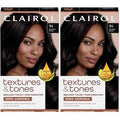Clairol Textures & Tones Permanent Hair Dye, 1N Natural Black Hair Color, Pack of 2