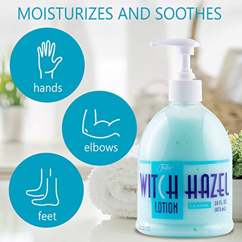 Fuller Witch Hazel Lotion, Unscented ? 16 fl oz | Lightweight Daily Moisturizing Lotion with Witch Hazel Extract | Gentle Formula for All Skin Types (16 Oz, scented)