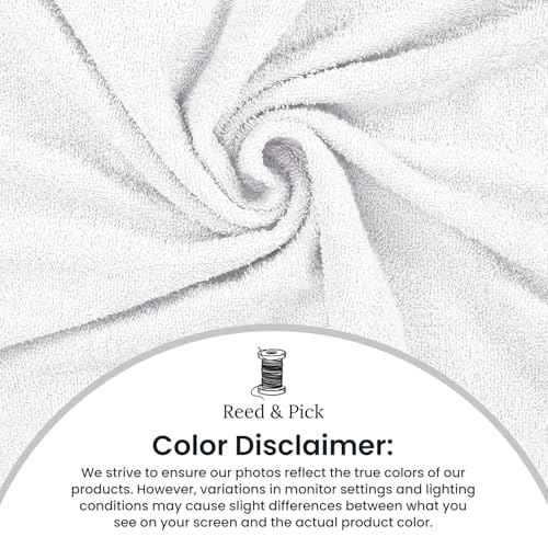 Reed&Pick Salon Towels ? 50 Pack White Hand Towels 100% Cotton Spa Towel ? 16x27 inches Highly Absorbable Facial, Gym, Hair, Face, Bulk Small Towels