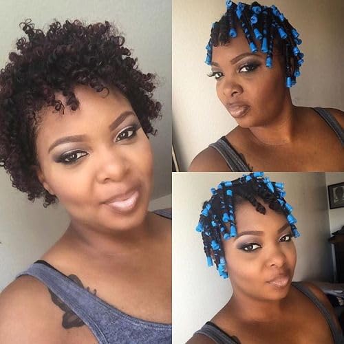YOROSTAR 40pcs Blue Perm Rods Set for Natural Hair Curling
