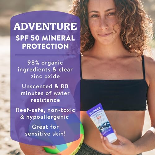 Badger Reef Safe Mineral Sunscreen SPF 50, 2.9 oz