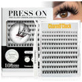 Self Adhesive Eyelashes - 150pcs No Glue Needed Eyelash Extensions 8-16mm Pre-Glued Lashes with Applicator Tweezers, Reusable Fake Eyelashes Clusters for Natural & Dramatic Looks for Beginners