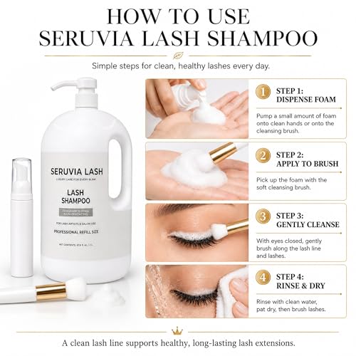 Lash Shampoo Bulk Kit - 2L Refill with 80ml Bottles & Brushes