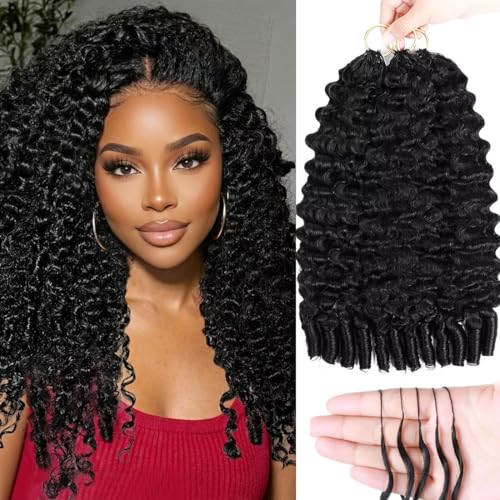 LOLly Hair 20 Inch #1B Human Crochet Hair Feather Lightweight Pre-Looped