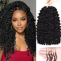 LOLly Hair 20 Inch #1B Human Crochet Hair Feather Lightweight Pre-Looped