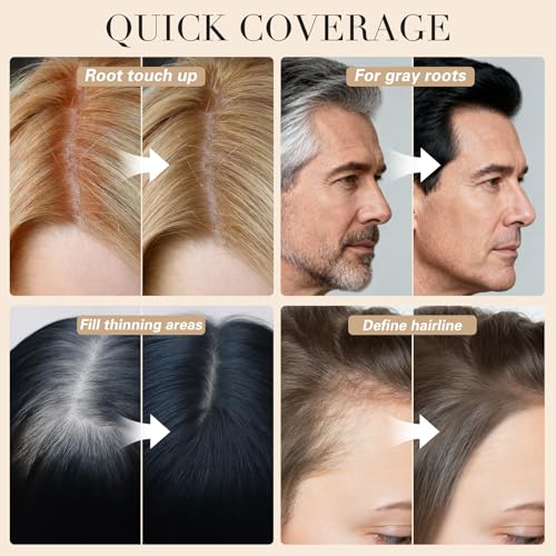 Root Touch Up Hair Color Powder for Gray Coverage & Root Camouflage