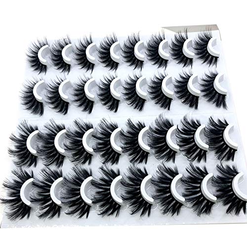 16 Pairs Mink Eyelashes 8-25mm Natural Dramatic Volume