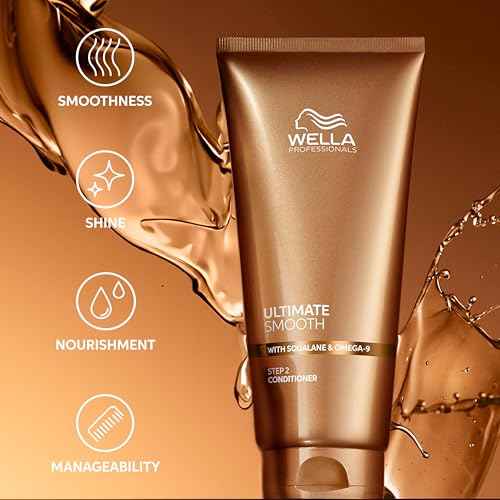 Wella Professionals ULTIMATE SMOOTH Conditioner | Treatment for Dry, Frizzy Hair | Nourishes, Smooths & Adds a Silky Shine | With Squalane & Omega 9 | Color Safe