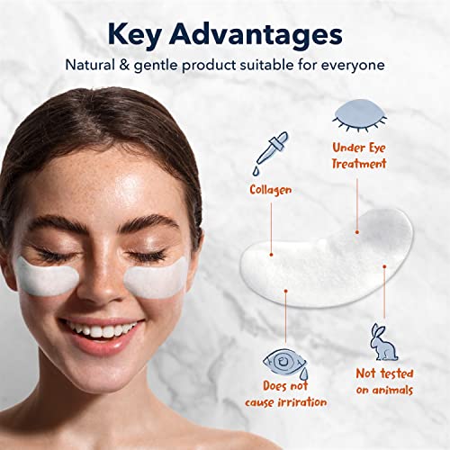 Purederm Collagen Eye Patches - 60 Count for Dark Circles