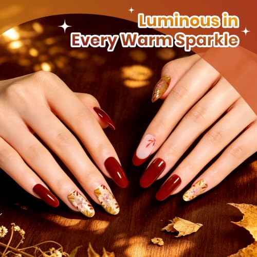 Beetles Fall Gel Polish Set, 6 Colors UV LED Curable