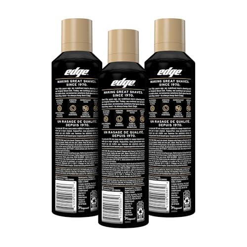 Edge Shave Gel for Men, Cedarwood & Shea Butter, 7oz (3 Pack) - Shaving Gel For Men That Moisturizes, Protects and Soothes To Help Reduce Skin Irritation (Packaging May Vary)